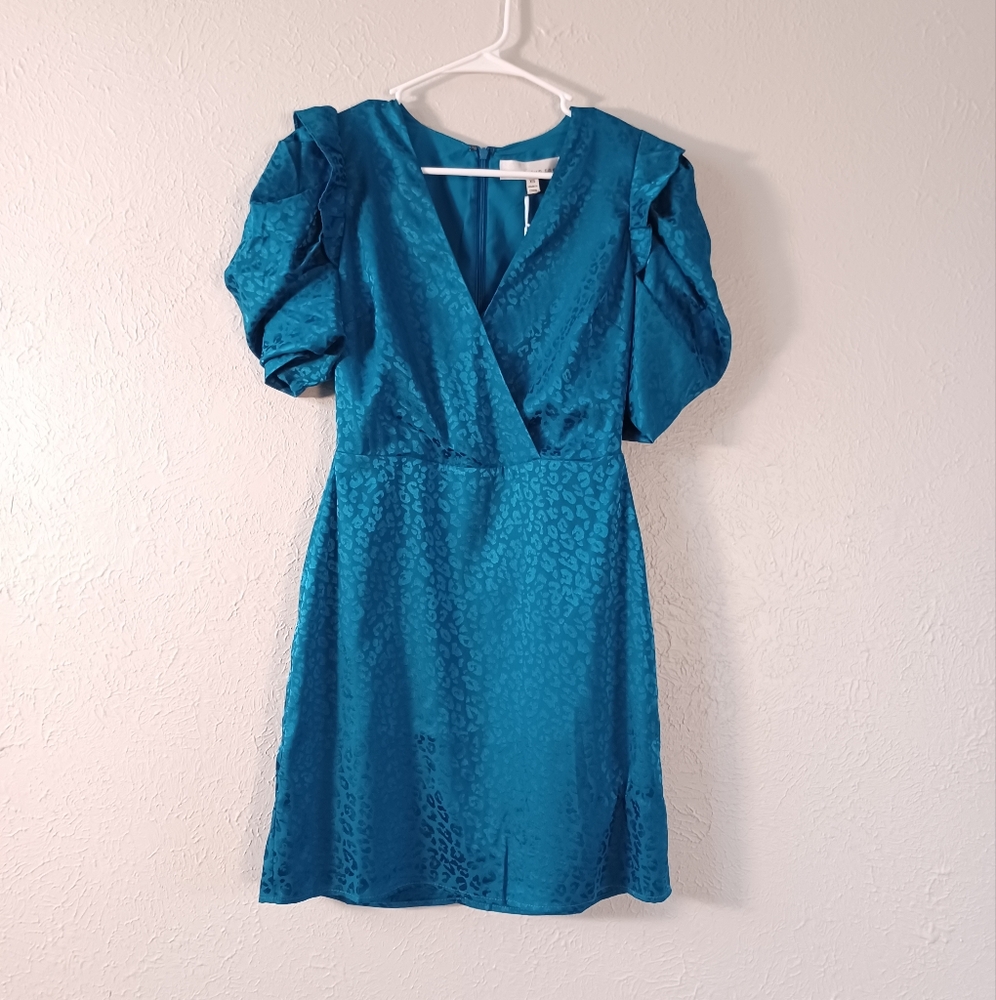 Adelyn RaePuff Sleeve Jacquard Dress